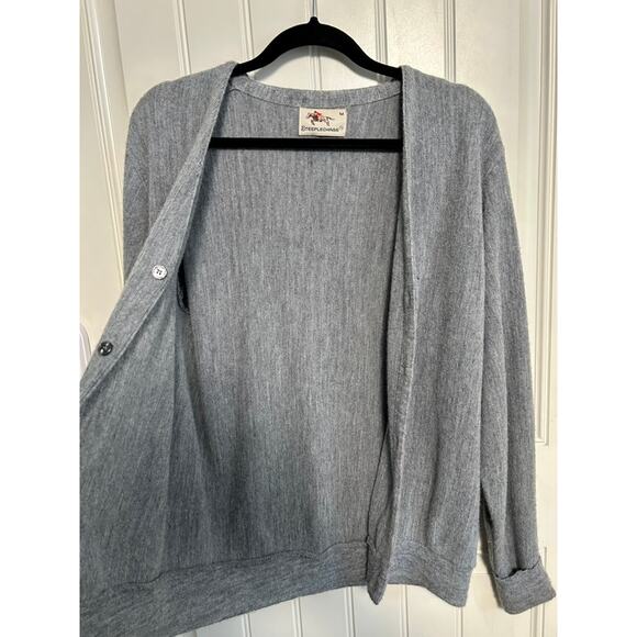 Vintage Steeplechase Gray Wool Cardigan M Academia Preppy Collegiate Sweater - Picture 3 of 13